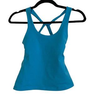 Square Fit Logo Criss Cross Athletic Tank Top Size Medium